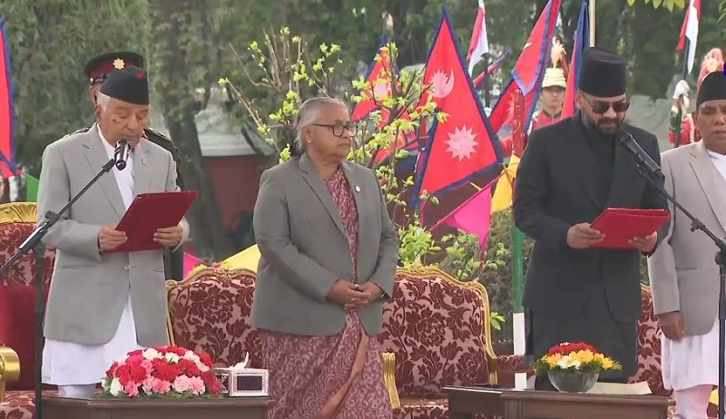 प्रधानमन्त्री बालेन शाहद्वारा शपथ ग्रहण