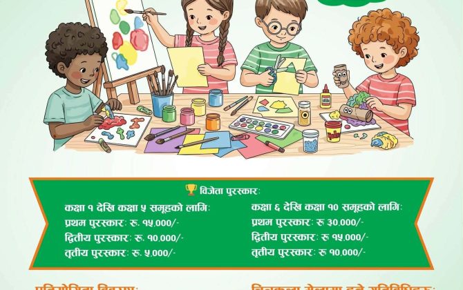 तामाङ प्लाजाको आयोजनामा अन्तर–जिल्लास्तरीय चित्रकला प्रतियोगिता हुदैँ